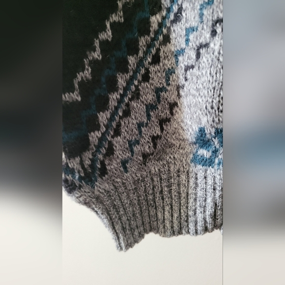 Mens XL vintage Massimo Acrylic wool blend sweater - clovers lucky made in italy - Picture 3 of 11